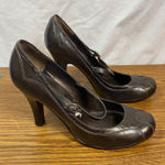 Charles David  Bronze Mary Jane Heels Rounded Toe Pumps Classic‎ Shoes 6 Photo 0