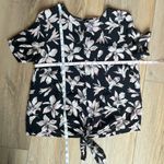 Madewell  Silk Button-Back Tie Tee in Winter Orchid Medium Photo 4