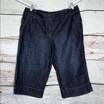 Loft Ann Taylor NWT Size 16 Blue Denim Low Rise Wide Leg Cropped Jeans Photo 0
