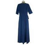 Kay Unger  Davina Stretch Walk Thru Jumpsuit Midnight Blue Size 4 Photo 9