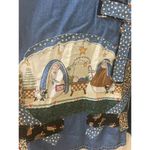 Handmade VINTAGE Denim Christmas Shirt Button Up Embroidered patchworks  4xL Photo 9