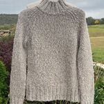 Sweater Acrylic Wool Alpaca Knit Womens Medium Mock Neck Eagles Eye Vintage Tan Photo 0