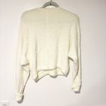 Free People  FP One Sela Cardi White Fluffy Eyelash Sweater Cardigan Size Small Photo 5