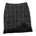 White House | Black Market WHBM  Preppy Plaid Tweed Ruffle Pencil Skirt Size 4 Photo 0