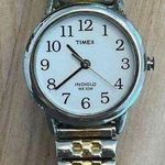 Timex Ladies Watch Indiglo White Dial Two Tone Stainless Bracelet Date Window Photo 0