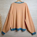 Free People sweatshirt pullover activewear classic striped crewneck cozy casual Photo 3