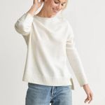 Jenni Kayne Cream Crewneck Everyday Sweater Size Small Photo 0