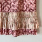 American Eagle Vintage 90s Cream & Red Patterned Ruffle Skirt Photo 1