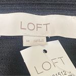 Loft  Black Ribbed Boat Neck Top Medium NWT Lace Trim Whimsigoth Boho Chic Photo 3