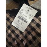 J CREW Gold Black Plaid Metallic Bow Top Size Small NEW NWT Photo 3