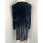 ASOS Curve Black Velvet Pleated Long Sleeve Dress 20 Size undefined Photo 1