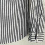 Tommy Hilfiger Chambray Blue White Stripe 1/2 Button Down Shirt Preppy Nautical Photo 2