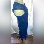 My Michelle  Navy Blue Dress With Lace Butterfly Overlay Photo 6