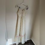 Vintage 70s Candi Jones Ditsy Floral Sun Maxi Dress Sz XXS Strappy Ties Yellow‎ Yellow Photo 7