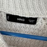 Mango White Crew Neck Sweater with Textured Knit Photo 1