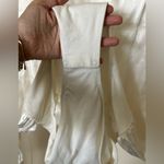 Bardot NWOT  Ivory Satin Wrap Style Bodysuit Photo 4