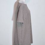 ZARA Brown and Black Houndstooth Mini Shift Dress Size Large Preppy Mini Dress Photo 4