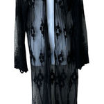 Chaser  Black Lace sheer Kimono Robe M/L Photo 0