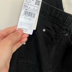 Mango New  Black Denim Wide Leg Overalls Jumpsuit Photo 4