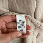 Caslon  Linen Blazer Jacket sz XS Striped Boyfriend Neutral Beige Photo 7