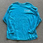 Pressbox Texas Bluebonnets Neon Blue Spirit Jersey Long Sleeve T-Shirt Small EUC Photo 4