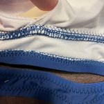 Cupshe New Bikini Womens Medium Navy Plunge Bikini Top Striped Bottom Flaw Photo 11