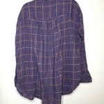 Free People  Women's Break My Stride Button Up Shirt, Violet Combo Photo 5