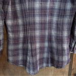 AQUA  Flannel Purple and Gray Plaid Button Down. Size XS Photo 7