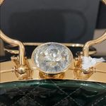 La Terre | Quilted Emerald Green Handbag w/ Crossbody Strap Photo 3