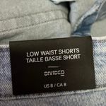 H&M NEW Divided Blue Medium Wash Mid Rise Frayed Raw Hem Denim Jeans Shorts 8 Photo 5