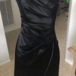 Teeze Me SIZE 1 Black Faux Wrap Strapless Dress  Photo 0