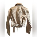 Urban Retro faux leather‎ suede moto jacket coat Tan Size M Photo 4