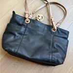 Michael Kors  Black and Tan Leather Tote Bag Photo 4
