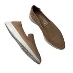 Taryn Rose Dana Beige Leather Slip-On Lifestyle Sneakers Size 10 B Photo 0