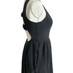 Walter Baker Silk Black Midi Dress Open Back Bow Detail Cocktail Party Size 0 XS Photo 4