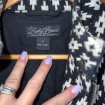 Lucky Brand  Live in Love Jacket Medium Ikat Black White Photo 3