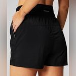 Fabletics NWOT  Ultra High-Waisted Piped Nylon Short in Black Photo 2