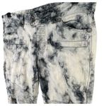 Gracia Fashion Moto Jeans Women M Black Acid Wash Ankle Zip Grunge Streetwear Size 10 Photo 1