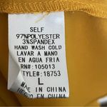 Savanna Jane Top Puff Short Sleeves High Neck Ruffle Work Career Mustard Yellow Size L Photo 9