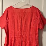 Poetry  short-sleeve v-neck midi dress linen size 10 oversized lagenlook minimal Photo 10