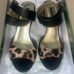 J.Renee 8 1/2 Brown/Black leopard patent faux leather with buckles Photo 1