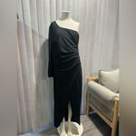 ZESICA one shoulder long sleeve ruched dress ✨ Black Size XL Photo 7