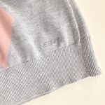 Esprit  Gray Sweater w/ Pink and Red Argyle Pattern Med NWOT Photo 3