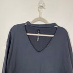 Victoria's Secret Victoria Secret Sport Woman's M Gray‎ Cut Out Neck Oversized Tunic Sweatshirt Photo 1