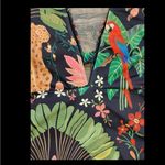 Summer cute safari printed 90's vibe style one piece swimsuit with Self belt tie Green Size M Photo 4