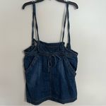 Pilcro Anthropologie  Denim Jean Overall Skirt Skirtall‎ Women's Size Large Photo 2