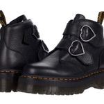 Dr. Martens Doc Marten Devon Heart Platform Black Leather Boots Women’s US Size 5 Photo 0