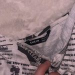 SheIn NWOT Newspaper  Asymmetrical Crop Top Photo 5