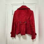 Guess Y2K vintage red suede leather jacket size medium rare!! Photo 8