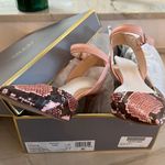 Louise et Cie Lo-Kota Pink Snakeprint Leather Ankle Strap Heels Photo 14